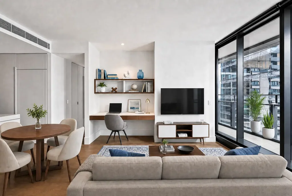 South Yarra 2غرفة نوم Luxury Two-Bedroom Residence with Two Car Spaces & Oversized Storage at Capitol Grand