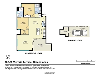 106/92 Victoria Terrace, Greenslopes, Brisbane - Southern Region, 2 कमरे, 2 बाथरूम, Apartment