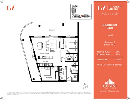 C101/90-98 Glenmore Ridge Drive, Glenmore Park, Outer Western Sydney, 2 침실, 2 욕실, Apartment