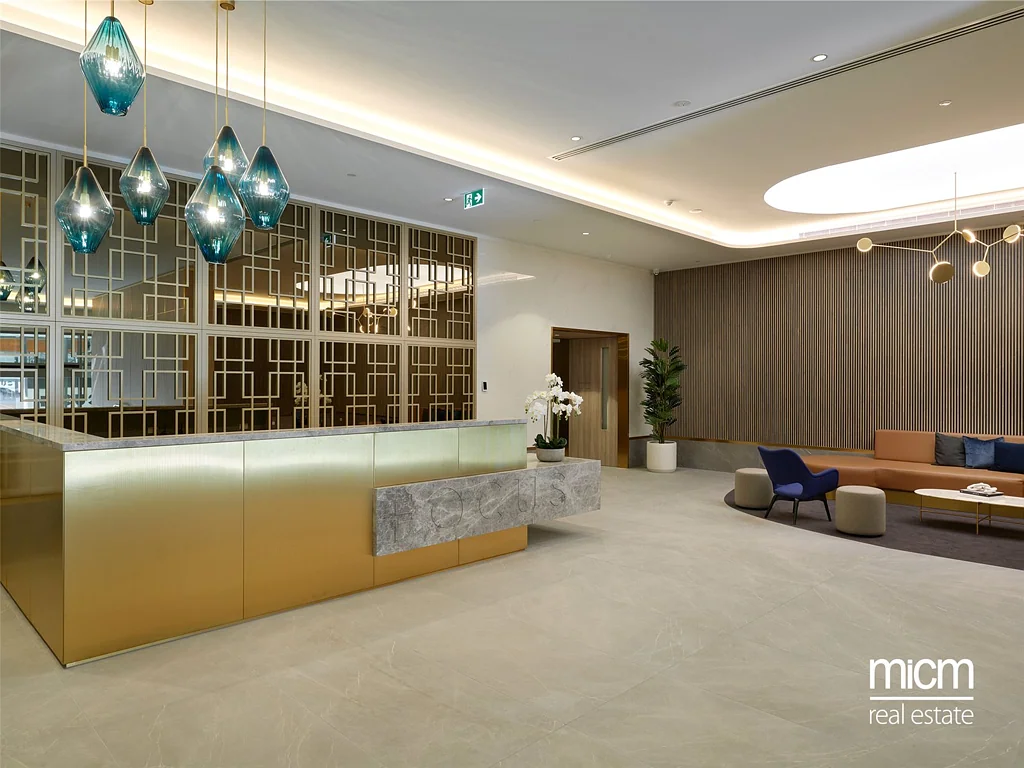PARTLY FURNISHED - Modern one-bedroom apartment in the luxury FOCUS building, with a separate study area