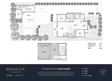 Plano ng Bahay - 33 Rylatt Street, Indooroopilly, QLD 4068
