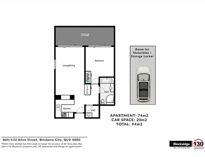 805/132 Alice Street, Brisbane City, Brisbane - Inner City Region, 1 Kuwarto, 1 Banyo, Apartment