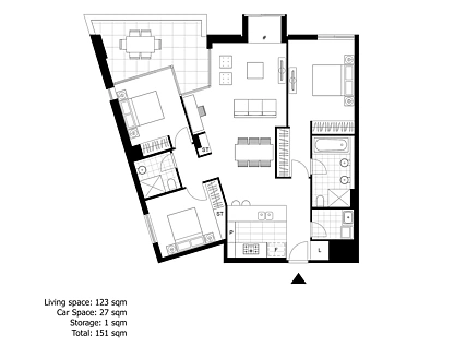 211/1 Cullen Close, Forest Lodge, Inner West, 3 कमरे, 2 बाथरूम, Apartment