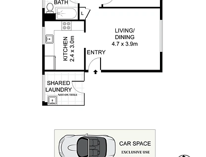 15/55 Grosvenor Crescent, Summer Hill, Inner West, 2 રૂમ, 1 બાથરૂમ, Apartment