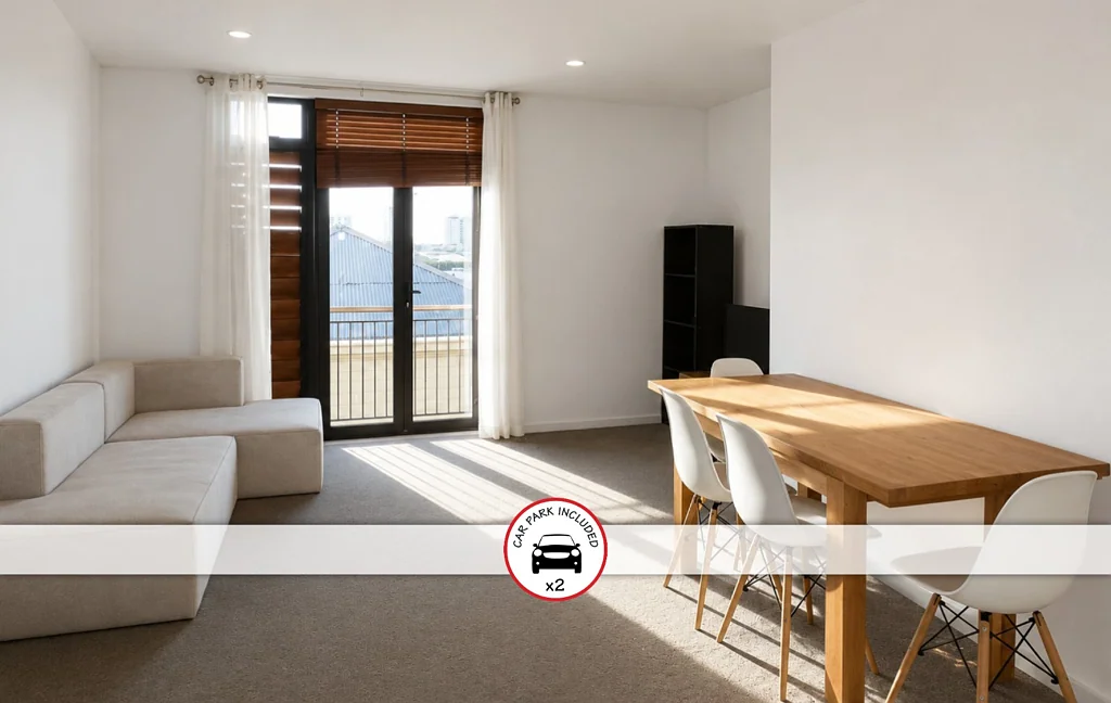 Two Bedrooms & Two Carparks!