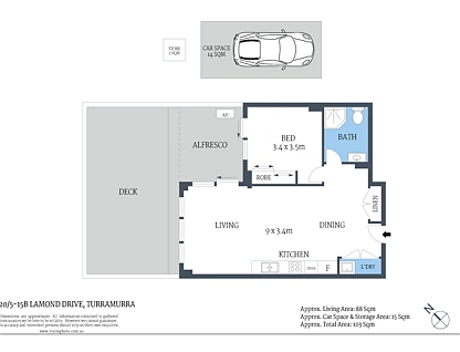20/5-15B Lamond Drive, Turramurra, Upper North Shore, 1 Kuwarto, 1 Banyo, Apartment