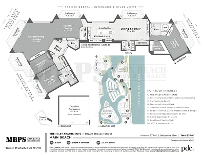 302/24 Breaker Street, Main Beach, Gold Coast, 3 chambres, 2 salles de bain, Apartment