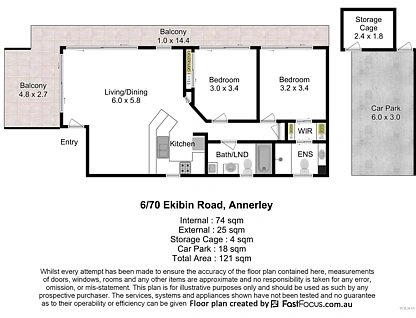 6/70 Ekibin Road East, Annerley, Brisbane - Southern Region, 2房, 2浴, Apartment