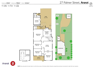 27 Palmer Street, Ararat, VIC 3377, 4 slaapkamers, 1 badkamers, House