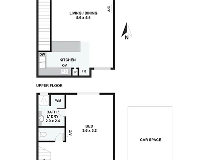 205/44 Brunswick Street, Fitzroy, Melbourne CBD, 1 Kuwarto, 1 Banyo, Apartment
