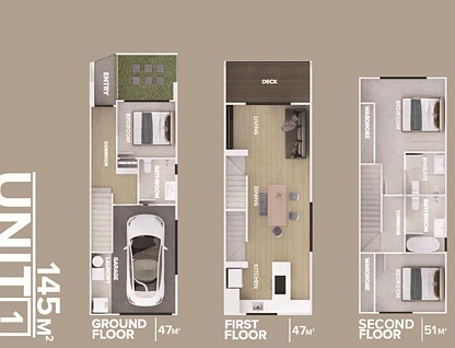 1/70 Killarney Street, Takapuna, North Shore City, 3 ਕਮਰੇ, 3 ਬਾਥਰੂਮ, Townhouse