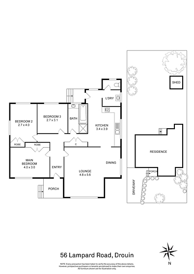 56 Lampard Road, Drouin, VIC 3818, 3 slaapkamers, 1 badkamers, House