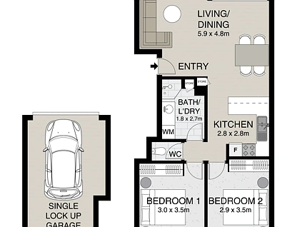 4/18-20 Maroubra Street, Maroochydore, Sunshine Coast, 2部屋, 1バスルーム, Apartment