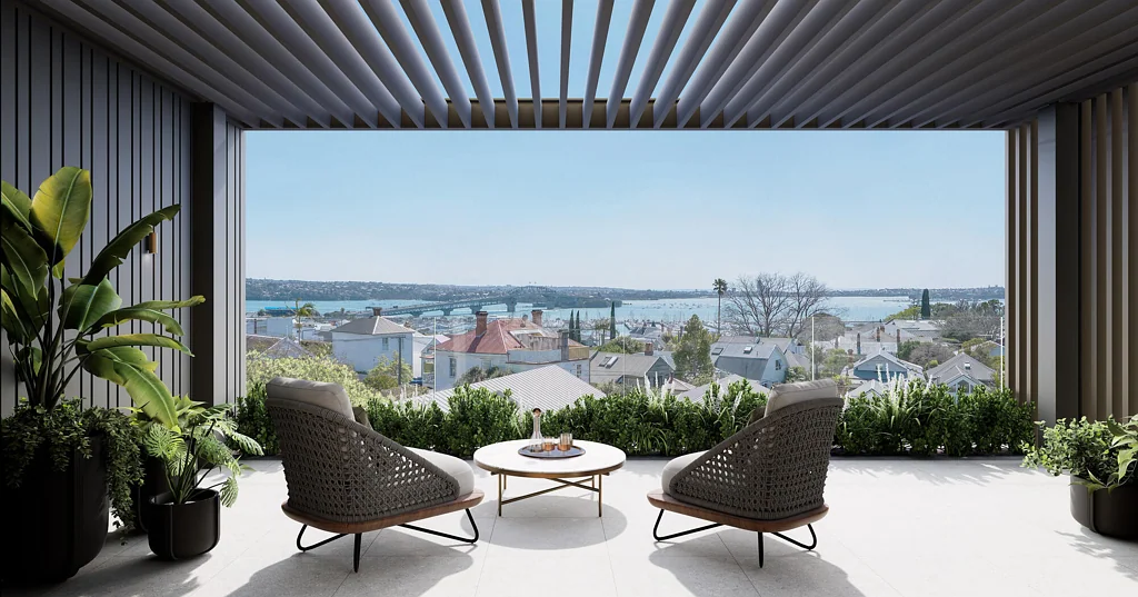 Freemans Bay 3 Bedroom Elevated luxury living above Auckland’s harbour