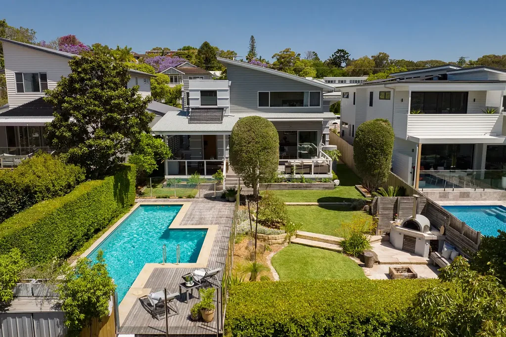 North-facing beachside retreat with incredible backyard entertaining