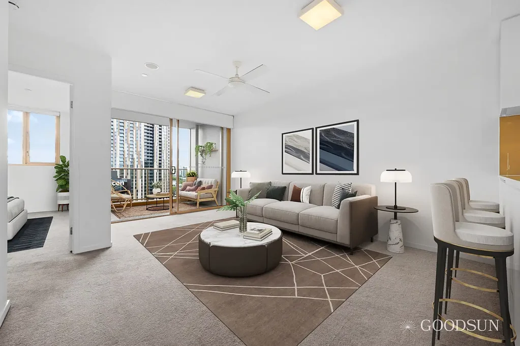 Bowen Hills 2房 壮丽市景自然光 精致翻新厨房 更新主卧套间 宽敞开放布局 私密花园空间 步行便利生活 Walk to Everything from This Light-Filled City Fringe Retreat