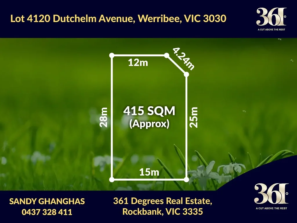 Werribee 415平米优质地块 河畔宁静景观 交通便利设施 近CBD火车站 高速入口便捷 未来增值潜力 Prime Opportunity in Riverwalk Estate!