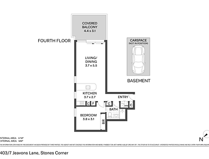 403/7 Jeavons Lane, Stones Corner, Brisbane - Southern Region, 1 ห้องนอน, 1 ห้องน้ำ, Apartment