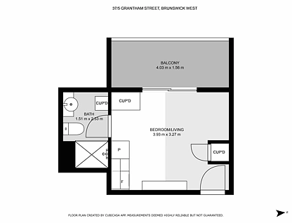 37/1-5 Grantham Street, Brunswick West, North Melbourne, 1房, 1浴, 公寓