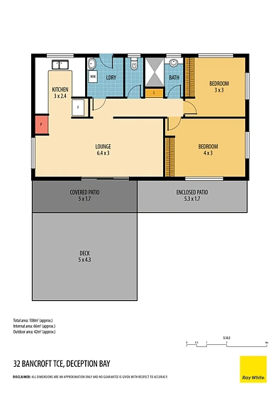 32 Bancroft Terrace, Deception Bay, QLD 4508, 2房, 1浴, House
