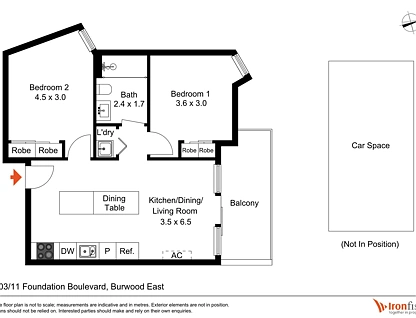 203/11 Foundation Boulevard, Burwood East, East Melbourne, 2 غرف, 1 حمامات, Apartment