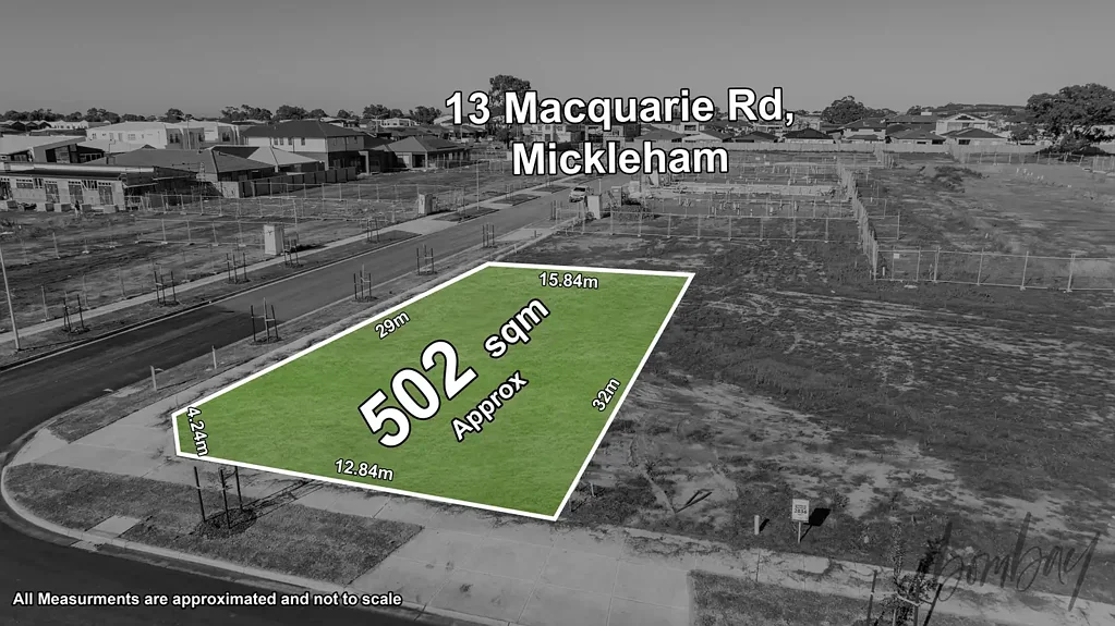 Mickleham 502平矩形转角地 快速发展社区 顶级设施环绕 无限便利连通 高增长潜力 Exceptional 502sqm Corner Opportunity in a Prime Family Location
