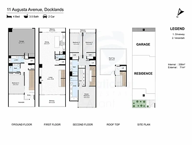 11 Augusta Avenue, Docklands, VIC 3008, 4 slaapkamers, 3 badkamers, Townhouse