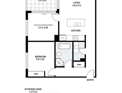 20/5-15 Boundary Street, Roseville, Upper North Shore, 1部屋, 1バスルーム, Apartment