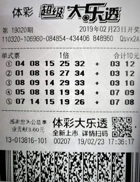 老伯10元揽大乐透1000万：不遗憾少得800万-票