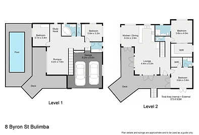 फ्लोर प्लान - 8 Byron Street, Bulimba, QLD 4171