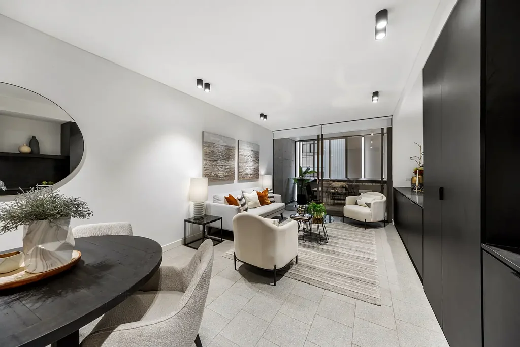 Surry Hills 2房 建筑师设计两居室 精致装修 开敞式起居区 私人娱乐阳台 主卧带套间 设计师厨房 现代浴室 全屋空调 市景屋顶露台 地下停车位 Surry Hills核心区 Ultra Modern Designer Living