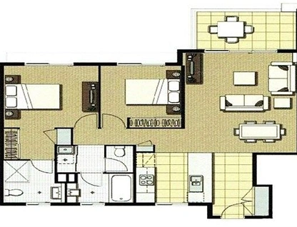 225/64-66 Sickle Avenue, Hope Island, Gold Coast, 2 rūma, 2 rūma horoi, Apartment