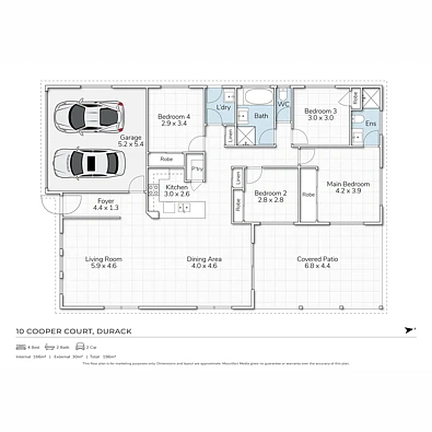 ਮੰਜ਼ਿਲ ਦੀ ਯੋਜਨਾ - 10 Cooper Court, Durack, QLD 4077