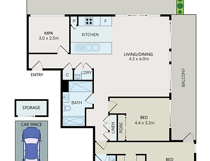 806B/41-45 Belmore Street, Ryde, Upper North Shore, 2 غرف, 2 حمامات, Apartment