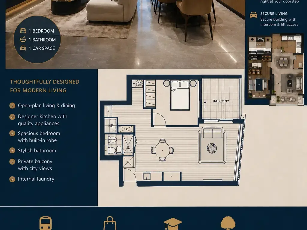 Revesby 1ห้องนอน Brand New 1 Bedroom Apartment - Faver for first home buyers, downsizes, and invertors / Prime Revesby Location