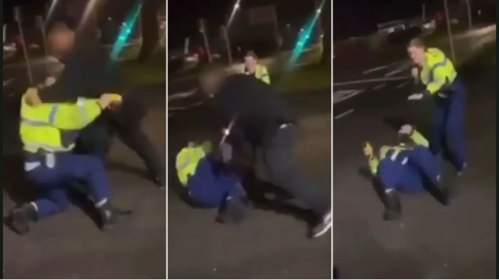 现场画面 | 奥克兰警察深夜执勤遭殴打，两名警员受伤