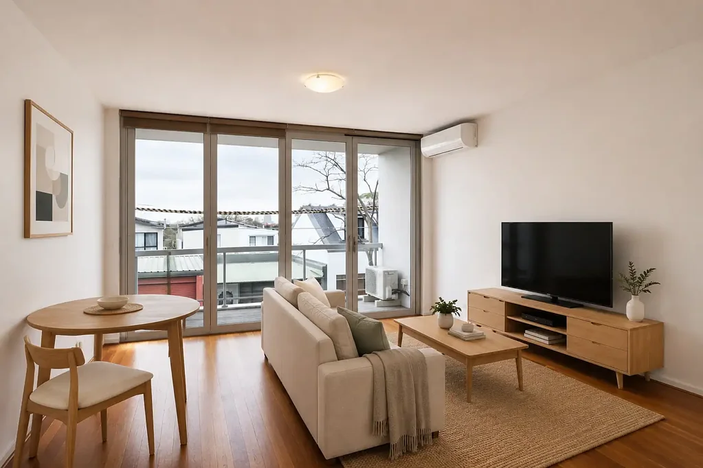 FRESHLY PAINTED MODERN ONE BEDROOM APARTMENT WITH AIR CON & PARKING