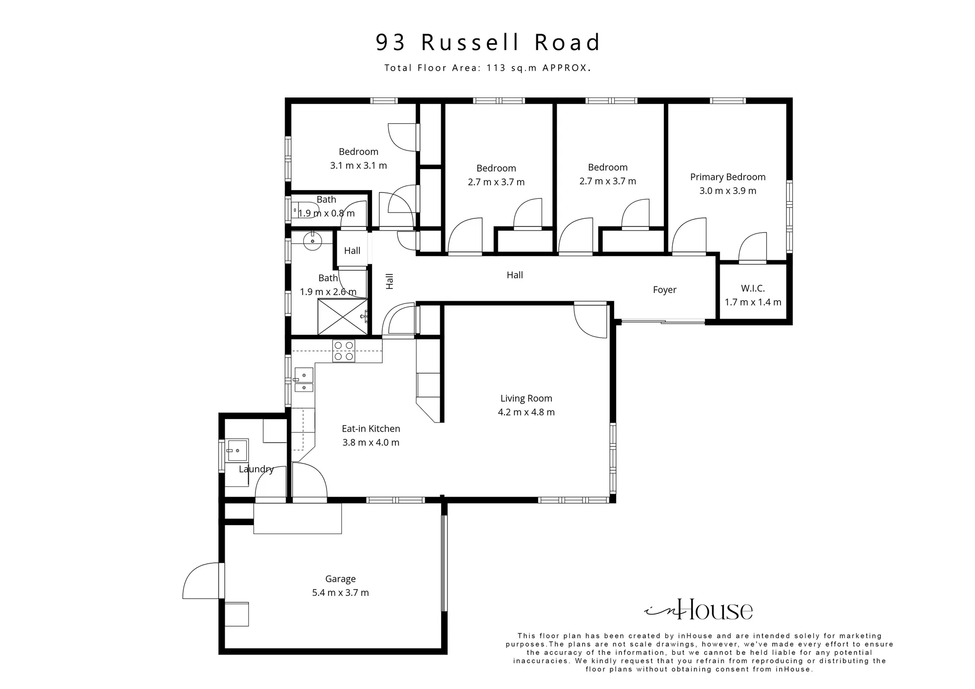 93 Russell Road, Huntly, 4 Bedrooms, 1 Bathrooms, House