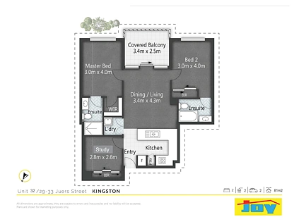 32/29-33 Juers Street, Kingston, Brisbane - Southern Region, 2 રૂમ, 2 બાથરૂમ, Apartment