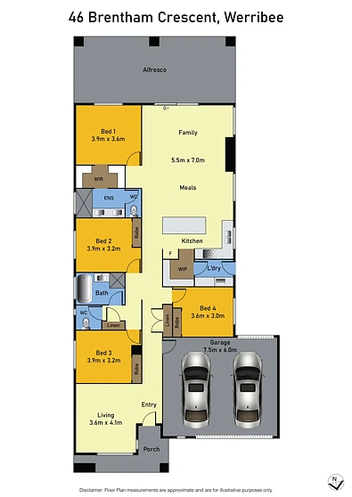 46 Brentham Crescent, Werribee, VIC 3030, 4房, 2浴, House