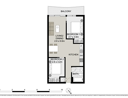 827/38 Mt Alexander Road, Travancore, North West Melbourne, 2部屋, 1バスルーム, Apartment