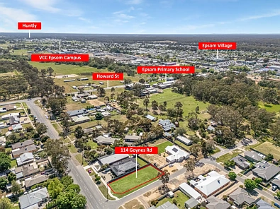 Aerial view - 114 Goynes Road, Epsom, VIC 3551