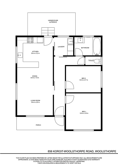 856 Koroit-Woolsthorpe Road, Woolsthorpe, VIC 3276, 2 Bedrooms, 1 Bathrooms, House