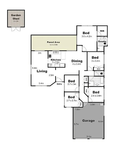 Plano ng Bahay - 202 Spring Street, Middle Ridge, QLD 4350