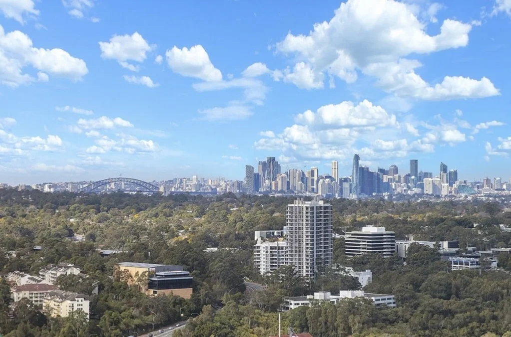 North Ryde 1બેડરૂમ Spectacular Harbour Bridge Views from a High-Floor One-Bedroom Apartment