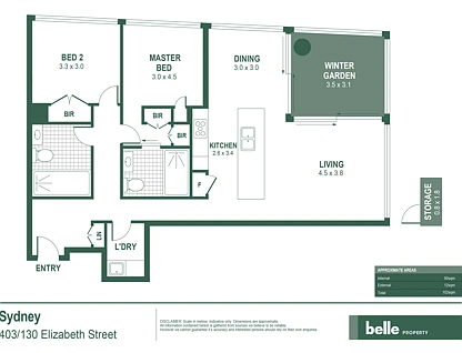 403/130 Elizabeth Street, Sydney, Sydney CBD, 2 chambres, 2 salles de bain, Apartment