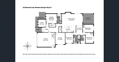 Floor plan - 16 Eldorado Loop, Meadow Springs, WA 6210