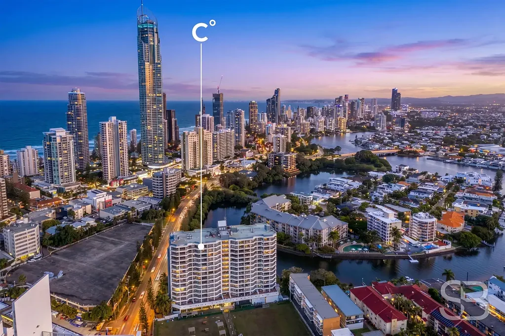 Surfers Paradise 1房  ONE BEDROOM + STUDY (2nd Bedroom) TOP-FLOOR APARTMENT WITH NORTHERN ASPECT!