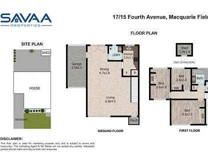 17/15-19 Fourth Avenue, Macquarie Fields, Macarthur Region, 3房, 1浴, Townhouse