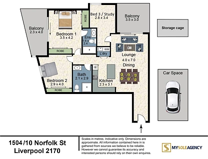 Level 23/B2304/10 Norfolk Street, Liverpool, South Western Suburbs, 2房, 2浴, Apartment